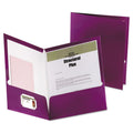 Metallic Laminated Twin-Pocket Folders, Letter, Box of 25