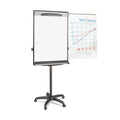 Mobile Magnetic Dry-Erase Easel w/ Pen Tray, Black Stand