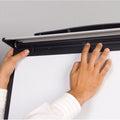 Mobile Magnetic Dry-Erase Easel w/ Pen Tray, Black Stand
