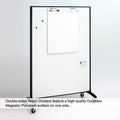 Mobile Porcelain Whiteboard/Fabric Bulletin Board Room Divider