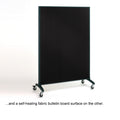 Mobile Porcelain Whiteboard/Fabric Bulletin Board Room Divider