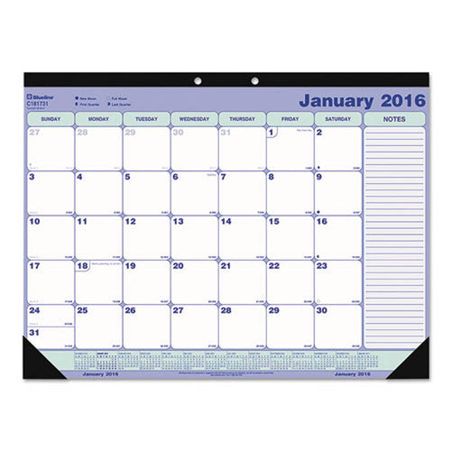 Monthly Desk Pad Calendar, Chipboard, 12-Month, 21 1/4" X 16", 2024