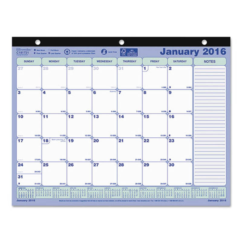 Monthly Desk Pad Calendar, 2024