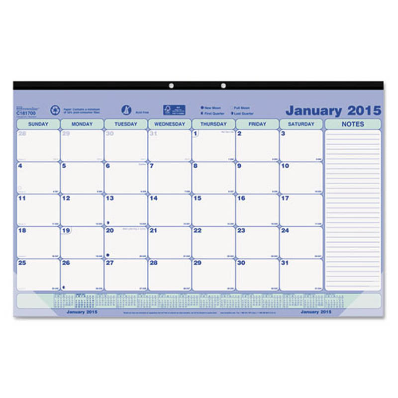 Monthly Desk Pad Calendar, 2025