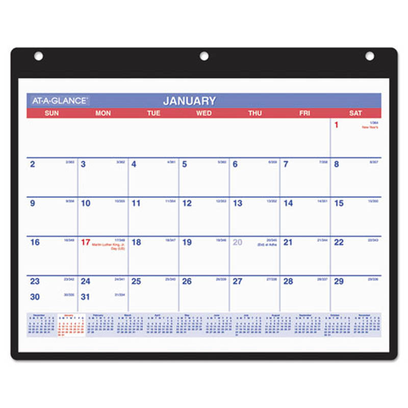 Monthly Desk/Wall Calendar, 11" X 8 1/4", White, 2024