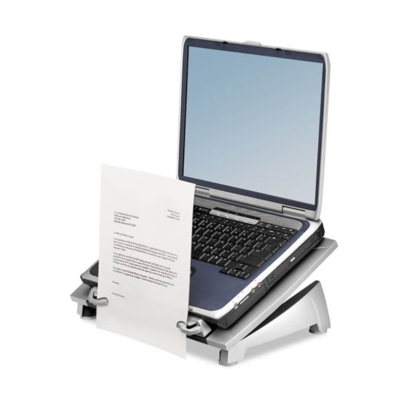 Office Suites Laptop Riser w/ Copyholder, Black