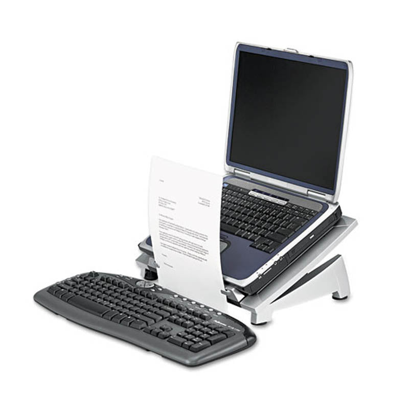 Office Suites Laptop Riser w/ Copyholder, Black