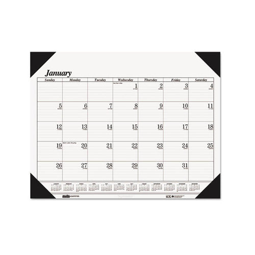 One-Color Refillable Monthly Desk Pad Calendar, 2025