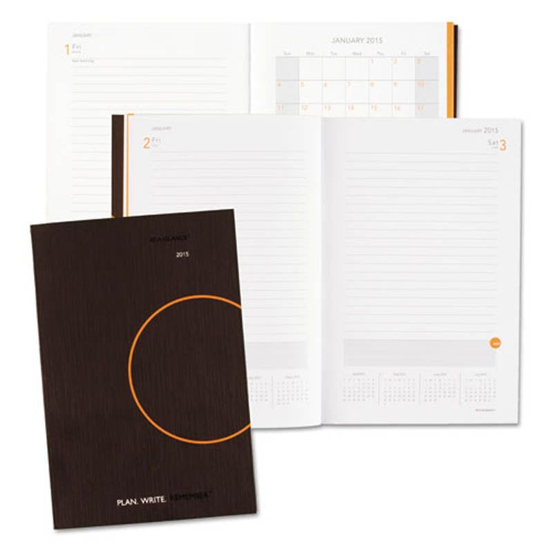 One-Day-Per-Page Planning Notebook, 6" X 9", Gray, 2024
