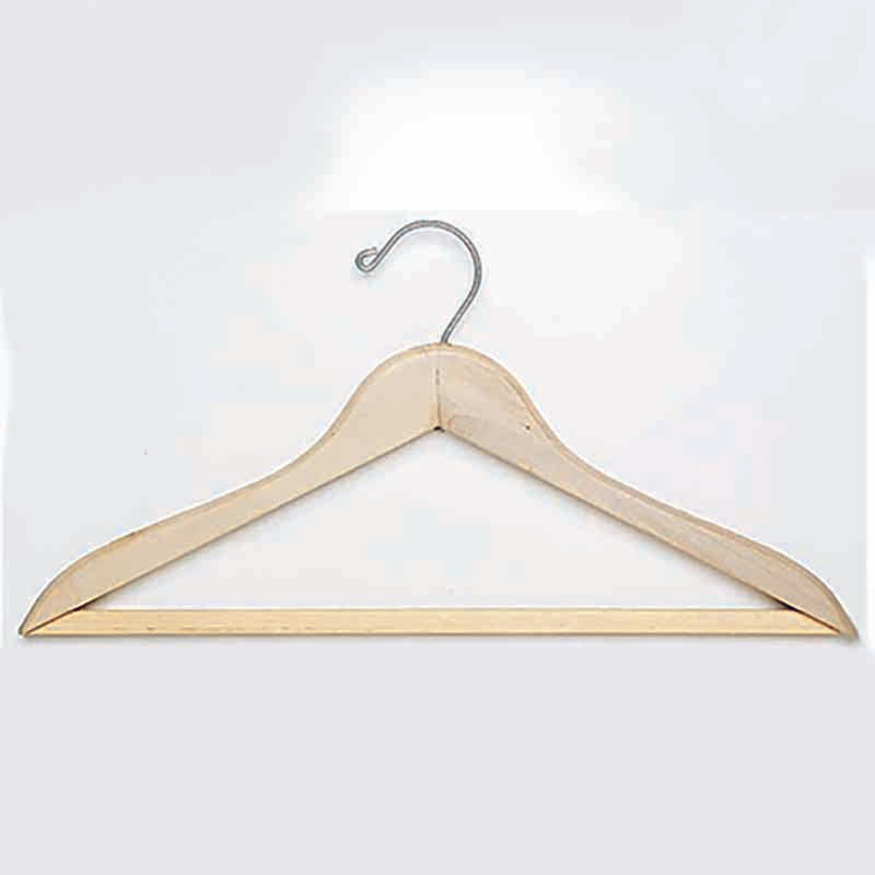 Open Hook Wood Hanger, Natural