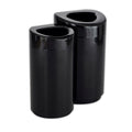 Open Top Trash Can, Black