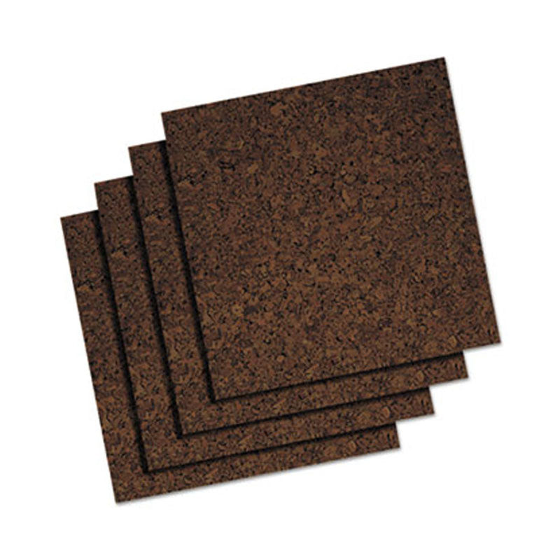 Peel N Stick Cork Bulletin Board Panels, 12" x 12" (pack of 4), Natural