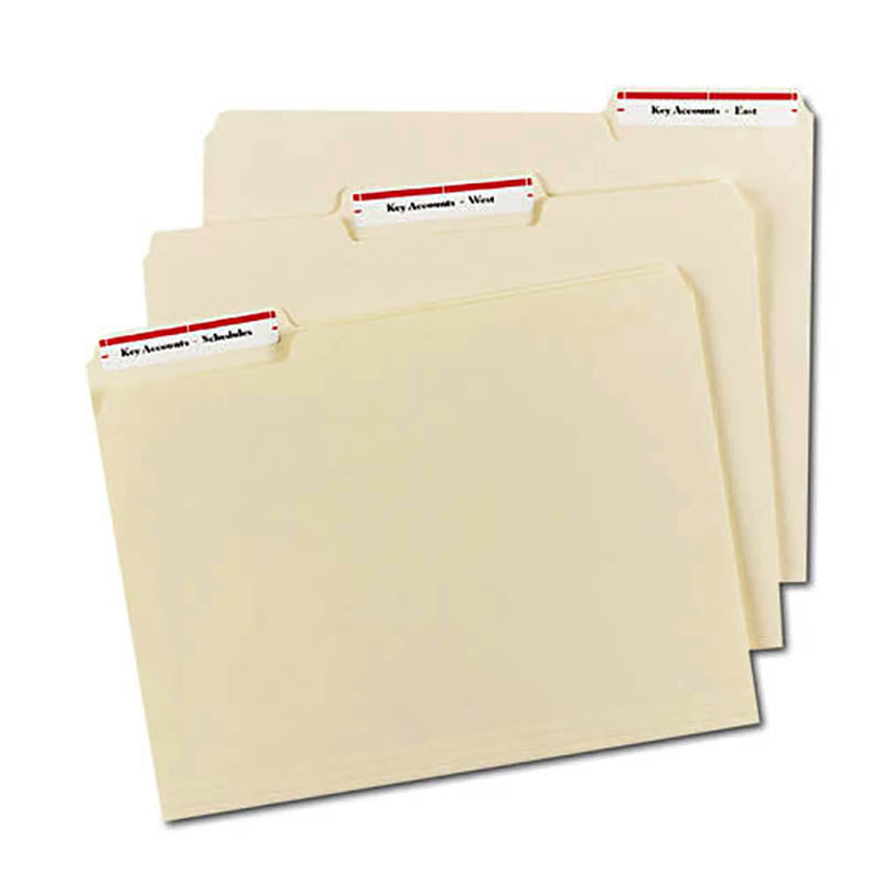 Permanent File Folder Labels w/ TrueBlock, 2/3" x 3 7/16"