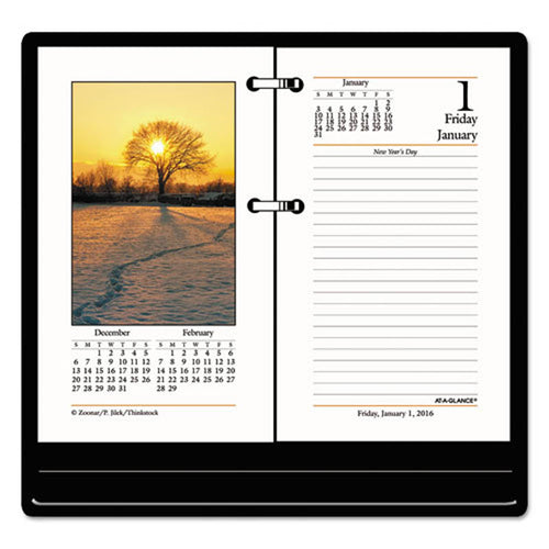 Photographic Desk Calendar Refill, 3 1/2" X 6", 2024