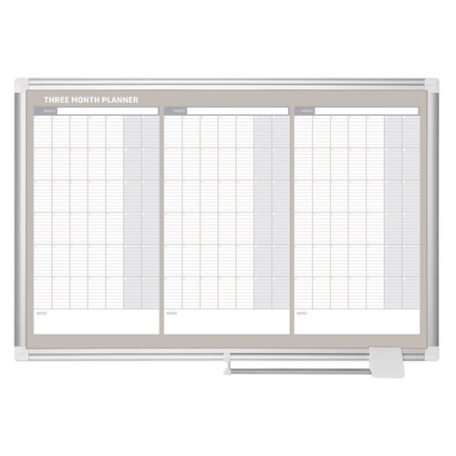 3-Month Planner, Aluminum Frame, 36" x 24"