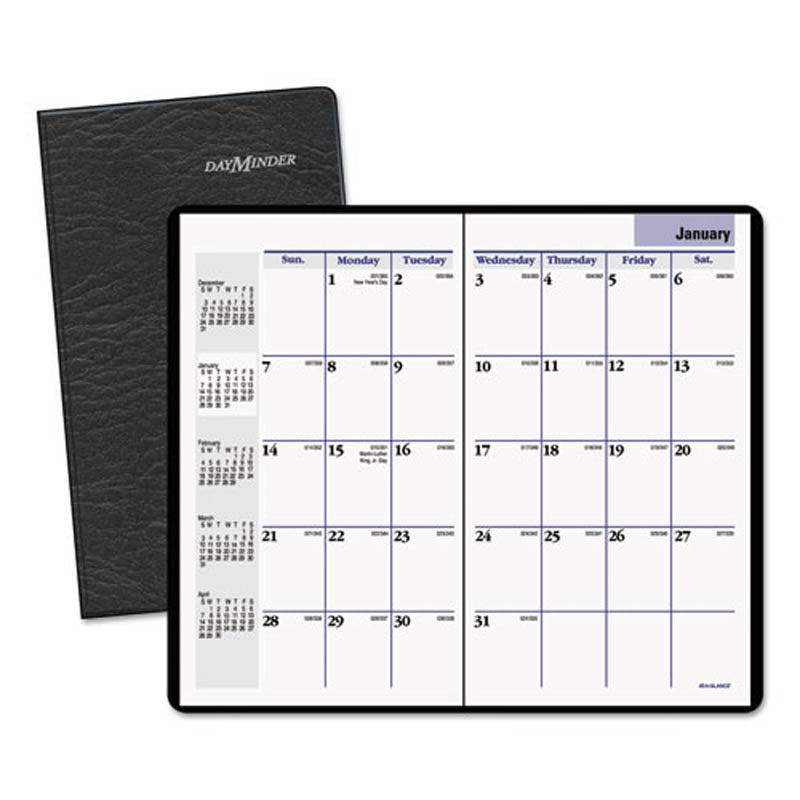 Pocket-Sized Monthly Planner, 3 5/8" X 6 1/16", Black, 2025