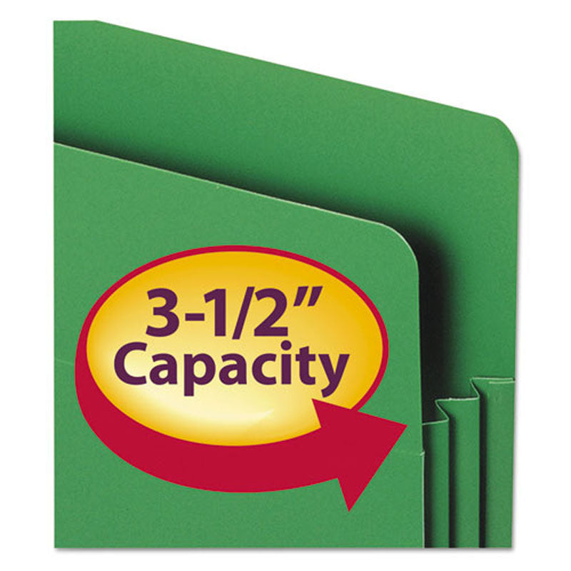 Poly Drop/Front Expanding File Pockets, 3 1/2" Expansion (box of 4), Assorted