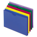 Poly Legal Size Expanding File Jackets, 1" Expansion, Assorted, Pack of 5