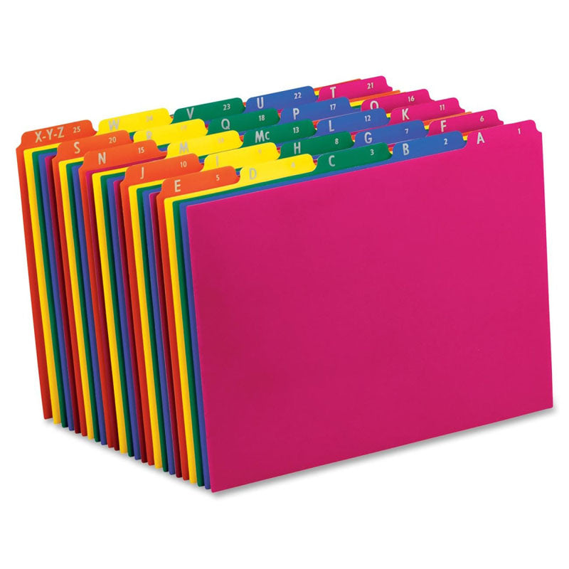 Poly Top Tab File Guides, w/ Tabs, Letter