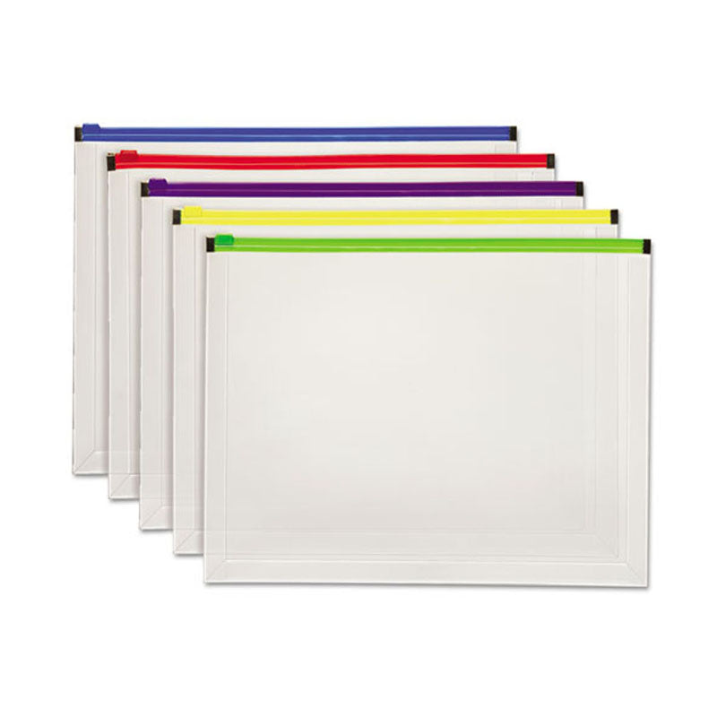 Poly Zip Envelopes, Letter, Side-Load (pack of 5)