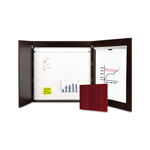 Porcelain Magnetic Dry-Erase Conference Cabinet, 48" x 48"