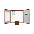 Porcelain Magnetic Whiteboard Cabinet w/ Bulletin Board Doors, 48" x 48" x 2"