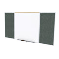 Porcelain Magnetic Whiteboard/Recycled Rubber Bulletin Board Combo, Aluminum