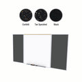 Porcelain Magnetic Whiteboard/Recycled Rubber Bulletin Board Combo, Aluminum