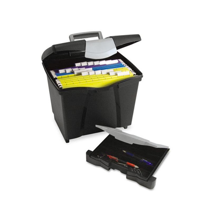 Portable File Box w/ Organizer Lid, Letter/Legal | Ultimate Office