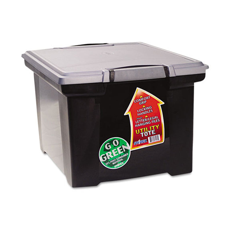 Portable File Tote w/ Locking Handles, 18 1/2