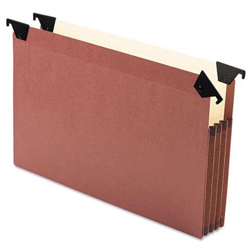 Premium Hanging Expanding File Pockets w/Swing Hooks & Dividers, 3 1/2" Expansion, 3rd/Cut