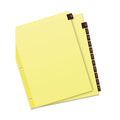 Preprinted Leather Tab Dividers w/ Reinforced Binding Edge, Jan-Dec, Letter (set of 12)