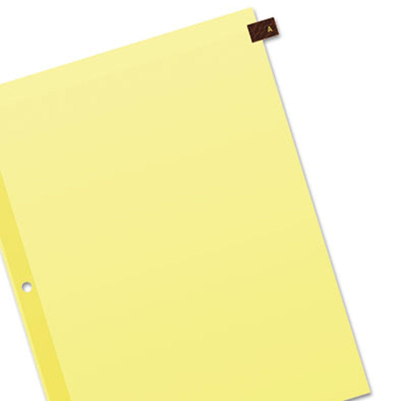 Preprinted Leather Tab Dividers w/ Reinforced Binding Edge, A-Z, Letter (set of 25)