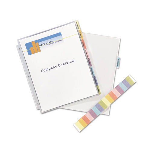 Protect 'n Tab Top-Load Sheet Protectors w/ Multicolor Tabs, 8-Tab, Letter (set of 8)