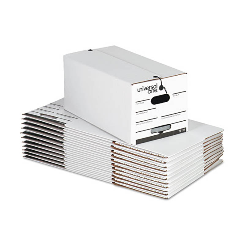 Quick Setup String-and-Button Boxes, White (set of 12)