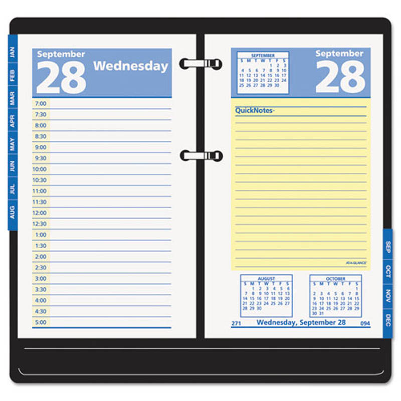Quicknotes Desk Calendar Refill, 3 1/2" X 6", 2024