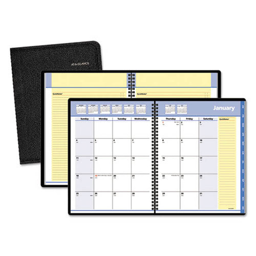 Quicknotes Monthly Planner, Black, 2024