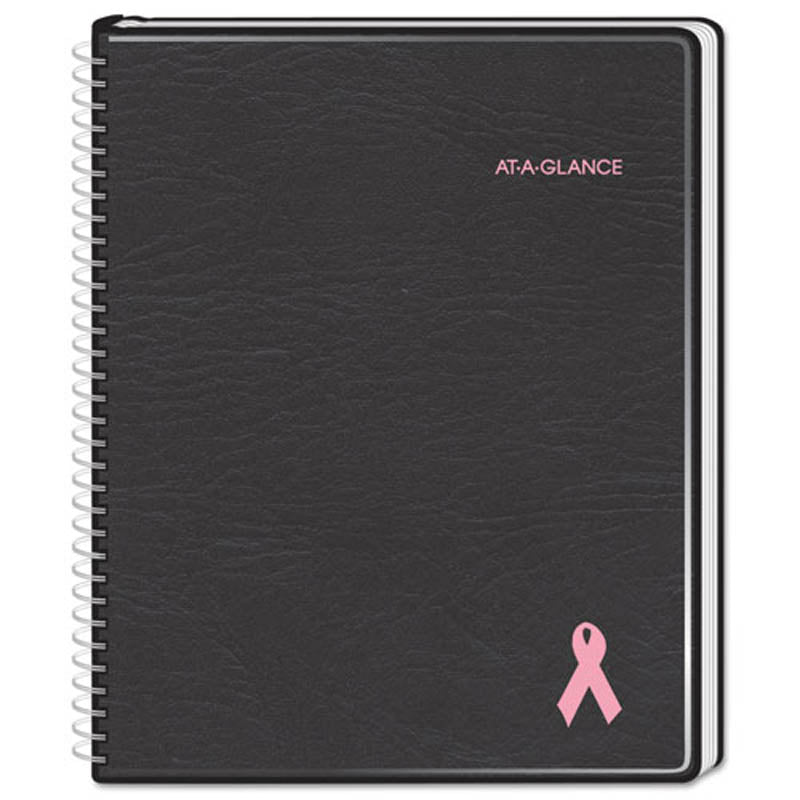 Quicknotes Weekly/Monthly Appointment Book, Black/Pink, 2024