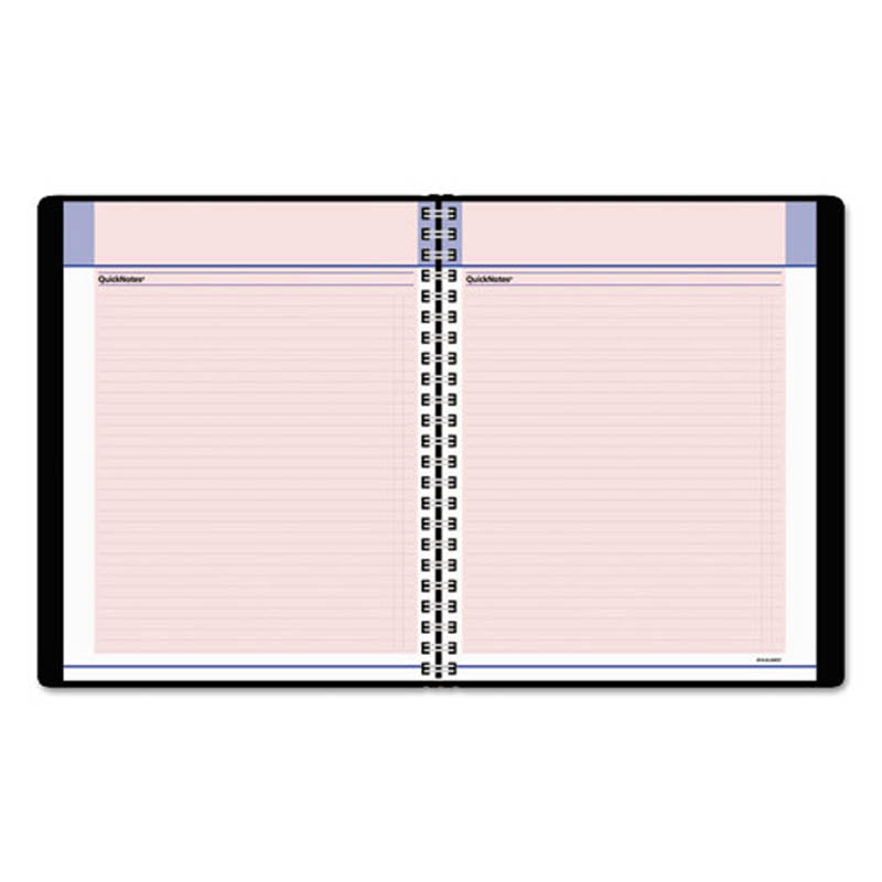 Quicknotes Weekly/Monthly Appointment Book, Black/Pink, 2024