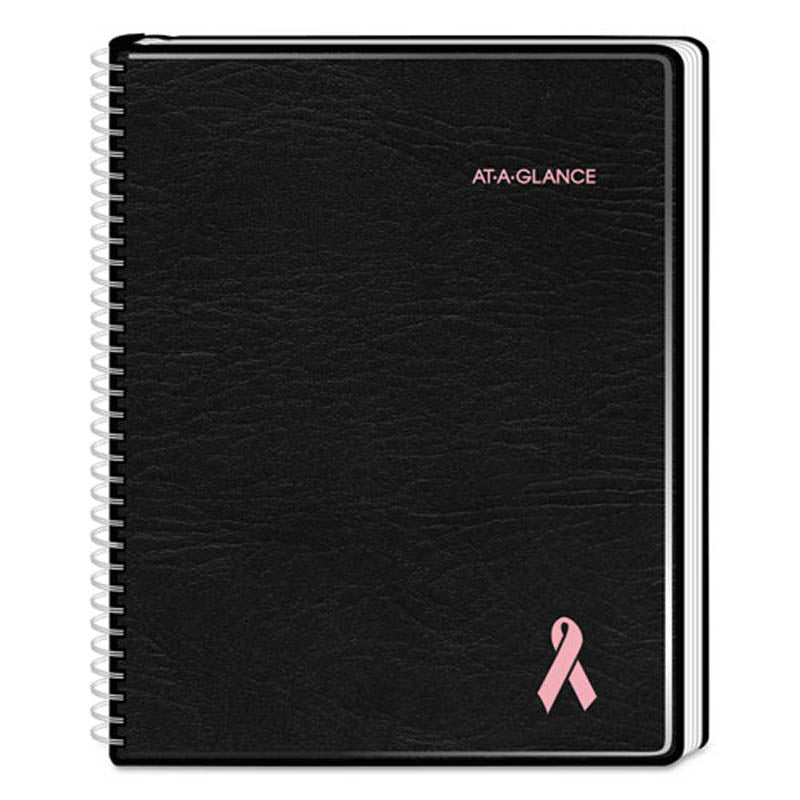 Quicknotes Weekly/Monthly Appointment Book, Black/Pink, 2024