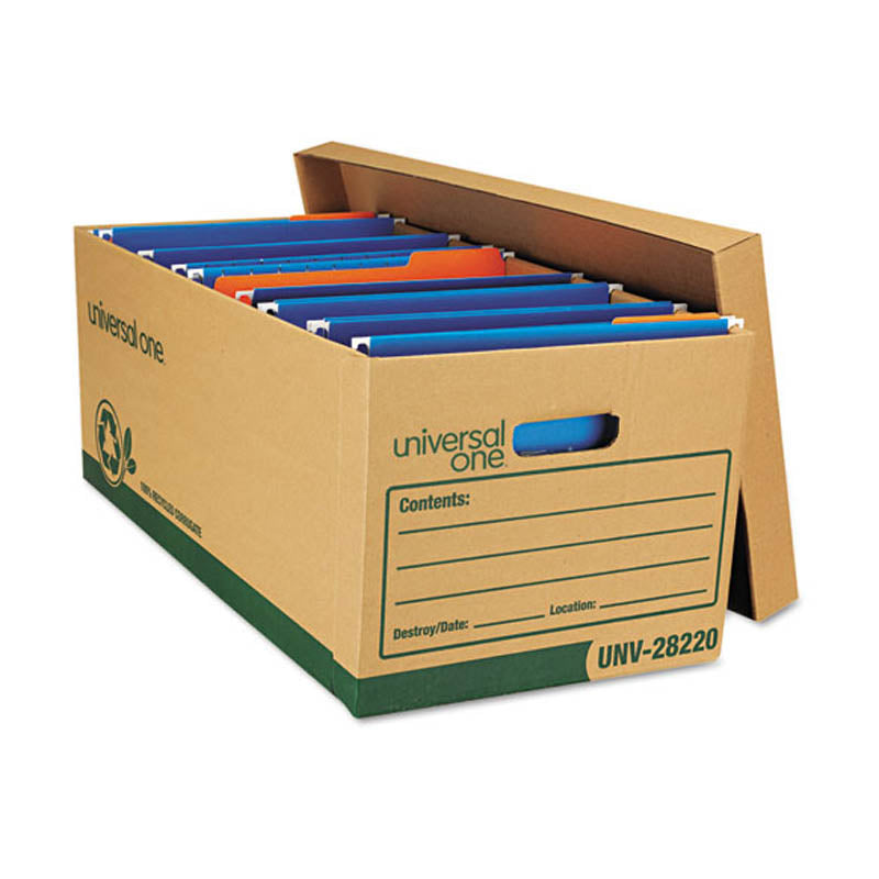 Recycled Medium-Duty Record Storage Boxes, Kraft (set of 12)