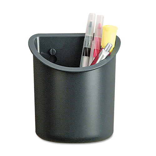 Universal Recycled Plastic Cubicle Single File Pocket, Cubicle Pins Mount,  13.5 x 3 x 7, Charcoal (08162)