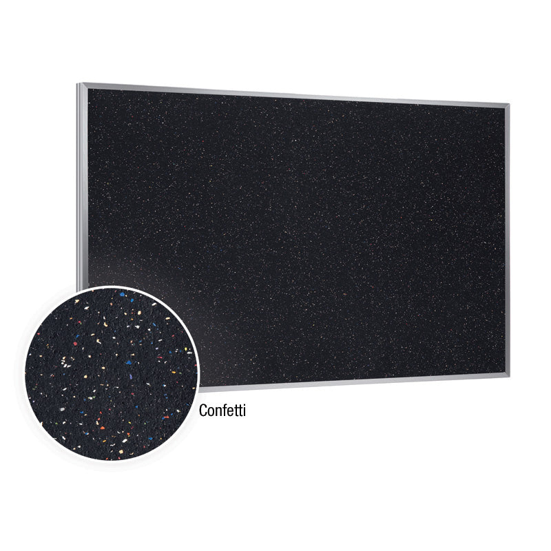 Recycled Rubber Bulletin Board, Aluminum