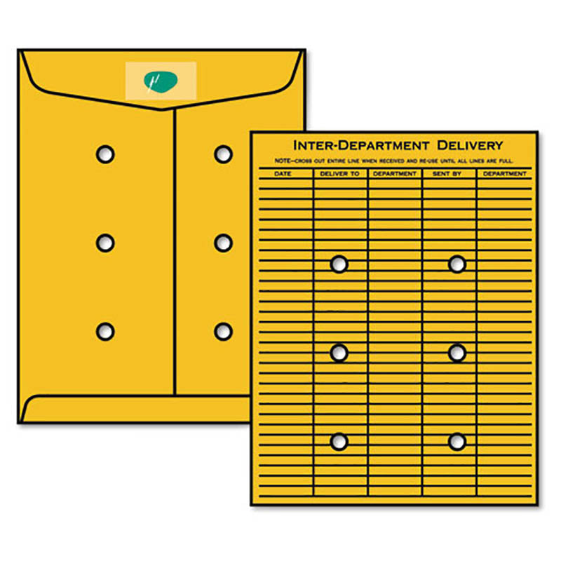 Resealable Interoffice Envelopes w/ Redi-Tac Closure (box of 100), Brown Kraft