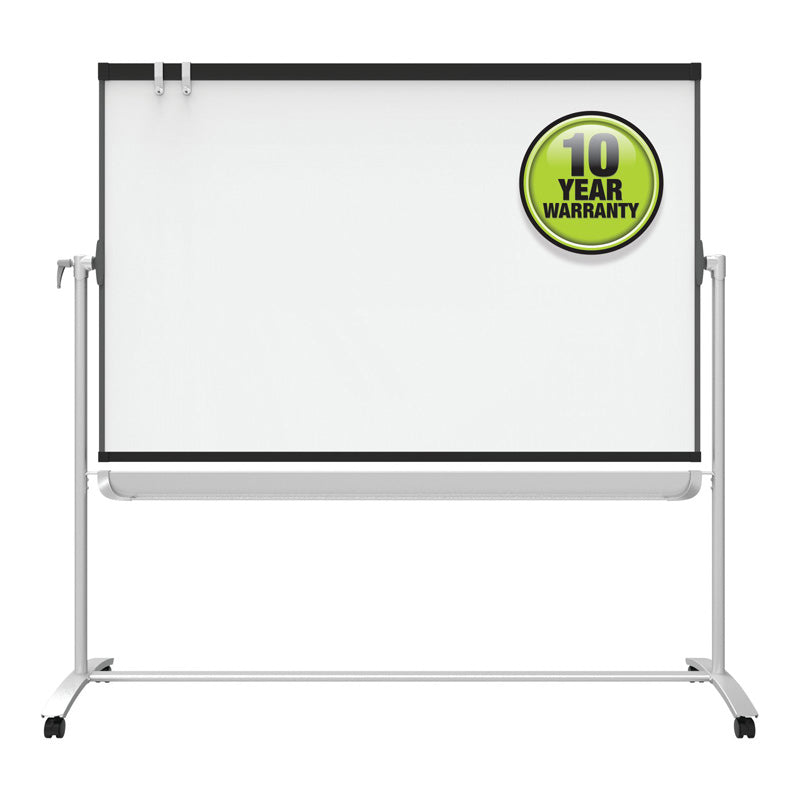 Reversible Magnetic Mobile Whiteboard/Flipchart w/ Graphite Frame