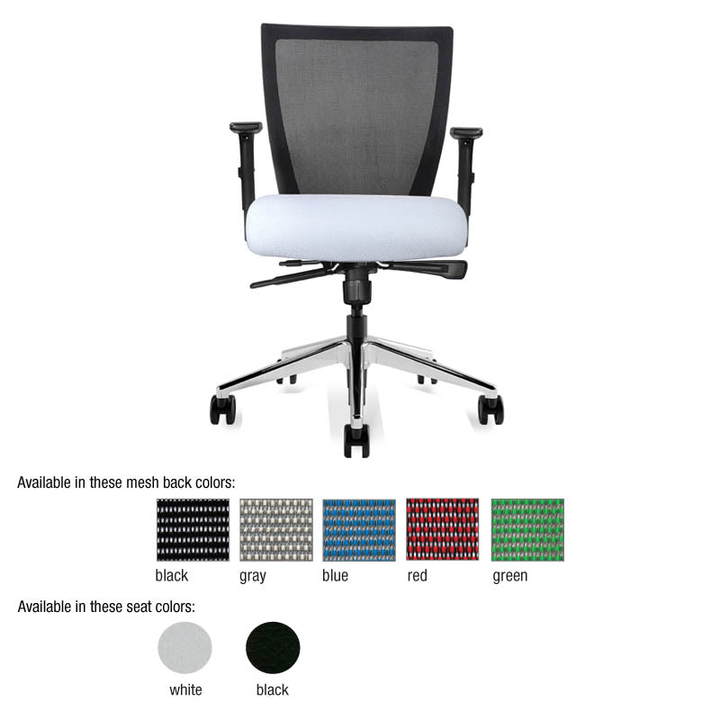 Run Mesh Back Conference Chair w/Swivel Tilt Control & 1-Position Lock, Loop Arms and Aluminum Base