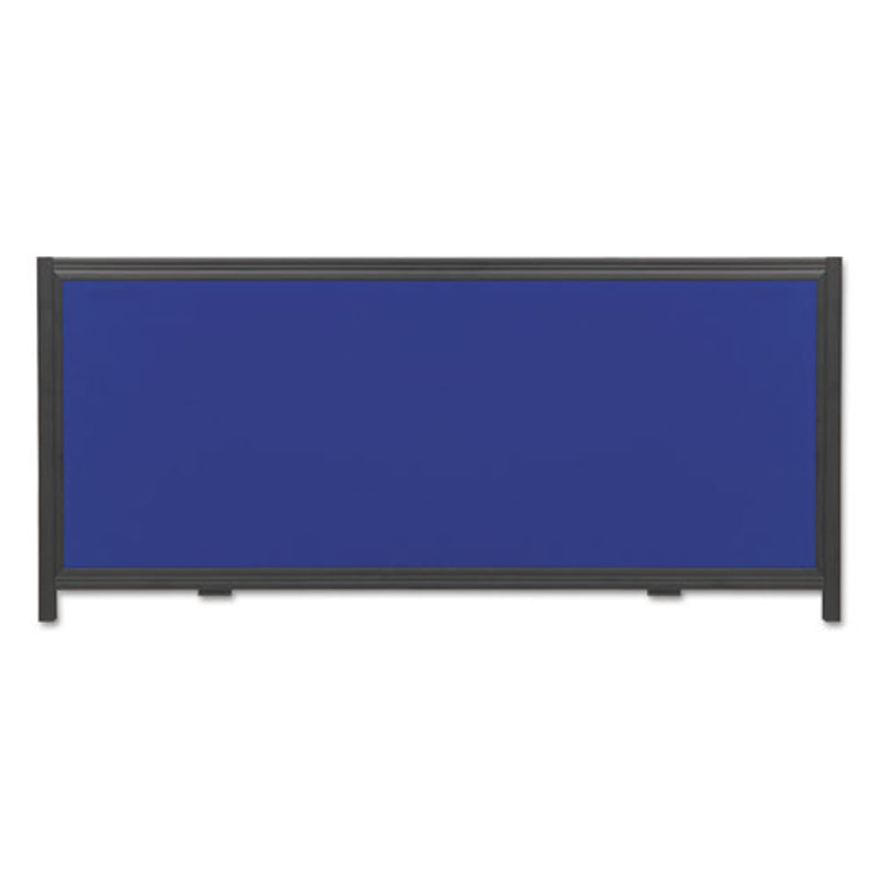 ShowIt! Display System Optional Header Panel, 24"w x 10"h, Blue/Gray Fabric w/ Black Frame