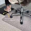 Sit or Stand Mat for Carpeting or Hard Floors, Clear w/ Black
