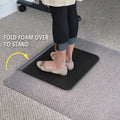 Sit or Stand Mat for Carpeting or Hard Floors, Clear w/ Black