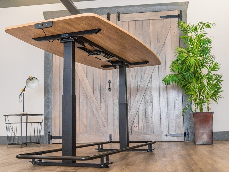 72" Electric Adjustable Conference Table With Footrest Bar